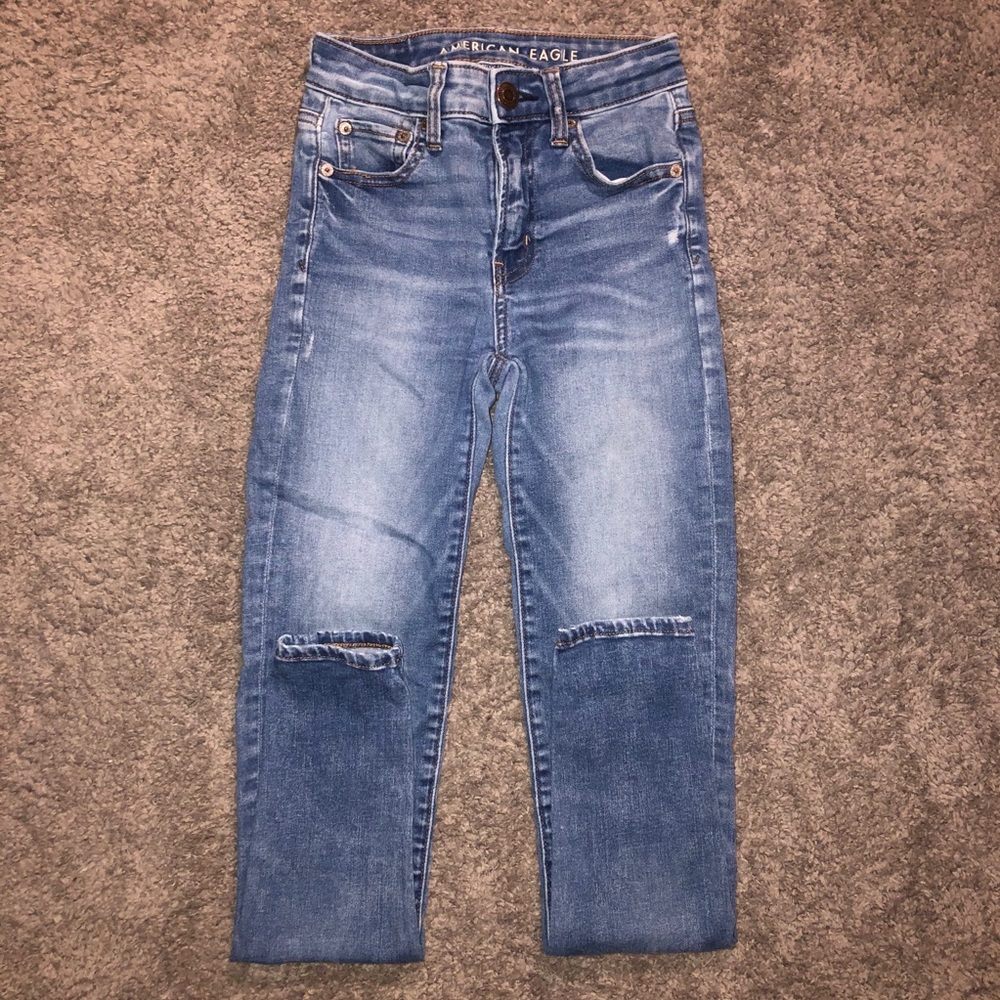 American Eagle Hi-Rise Jegging— medium wash